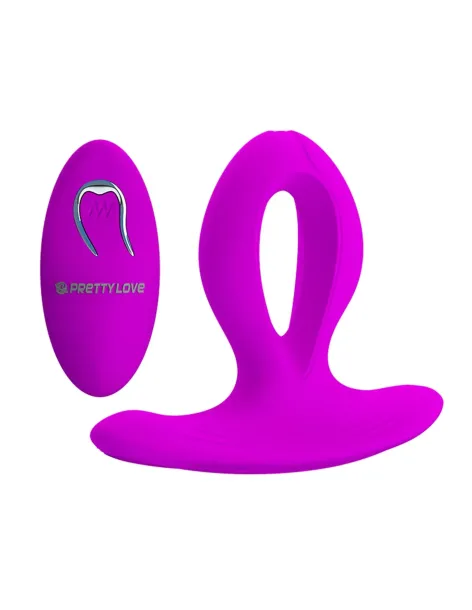 Vibrador dual anal vaginal punto-g silicona multifuncion recargable usb control remoto | Pretty love | Vibradores