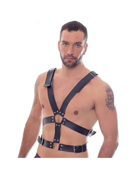 Pechera doble 6 hebillas- eco-cuero | Infarta fetish | Accesorios y outfits