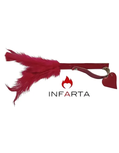 Plumin luxury charol rojo eco cuero | Infarta fetish | Látigos y palmetas