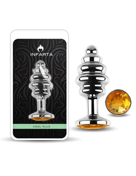 Anal plug luna metal small golden | Infarta toys | Plugs