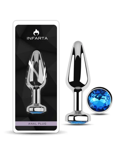 Anal plug titan metal small blue dark | Infarta toys | Plugs