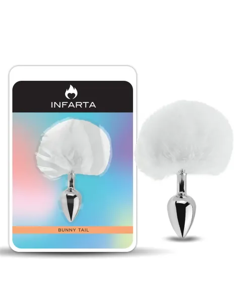 Anal plug bunny metal small white | Infarta toys | Plugs