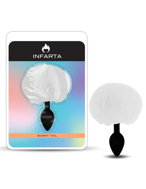 Anal plug bunny silicone large white | Infarta toys | Plugs