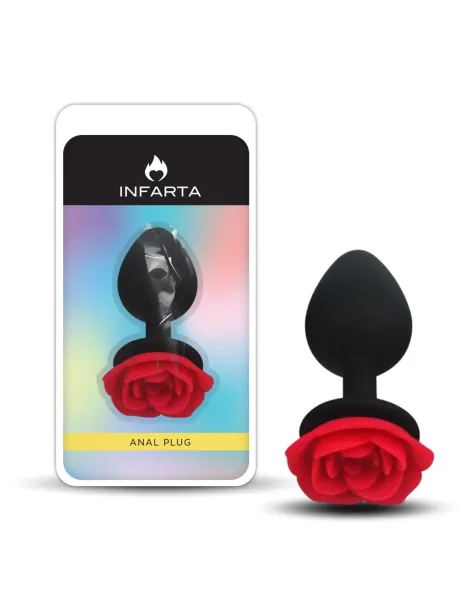 Anal plug flower silicone medium red | Infarta toys | Plugs