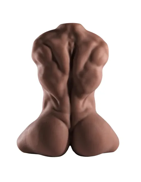 Dominus – torso musculoso el más vendido - pene realista y ano + balita de regalo – marrón claro | Infarta toys | Torsos