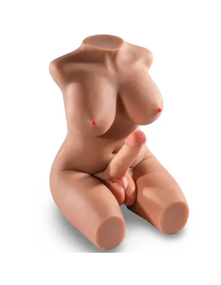 Trans desire – torso realista con pechos, pene y ano + balita de regalo | Infarta toys | Torsos