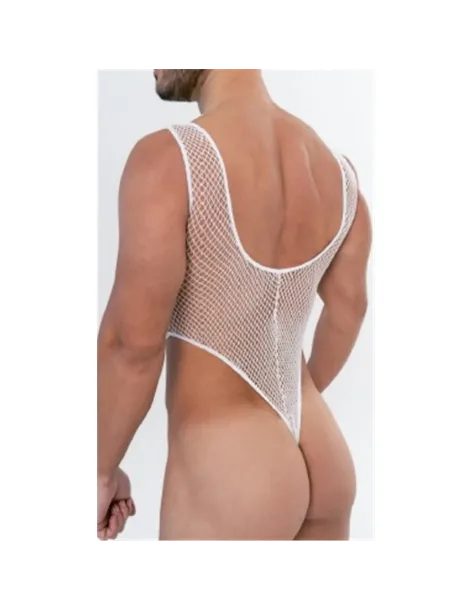 Hombre - body cavado de microfibra y red | Malena | Tangas