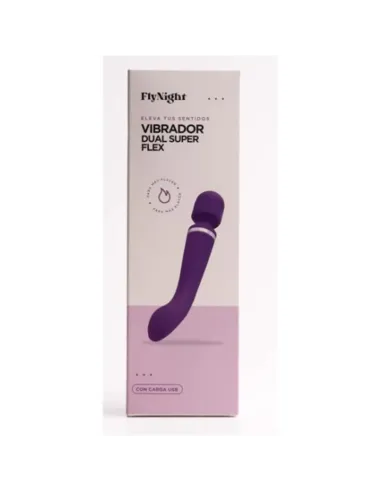 Vibrador dual super flex negro / c9006 | Fly night | Vibradores