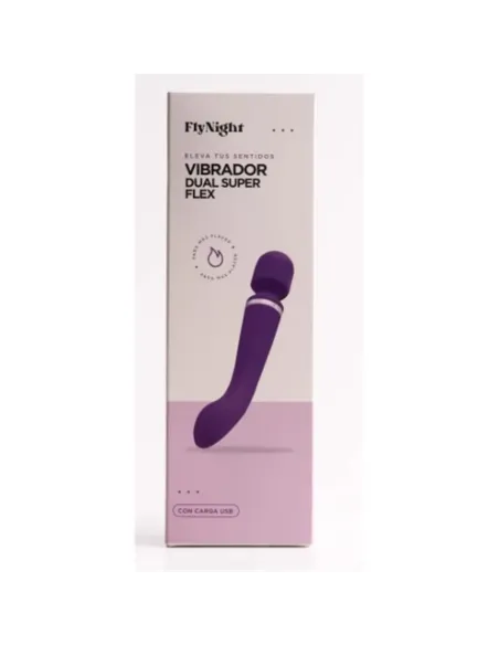 Vibrador dual super flex negro / c9006 | Fly night | Vibradores