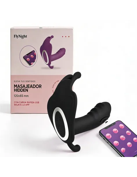 Masajeador hidden negro / c9008 | Fly night | Estimuladores clítoris