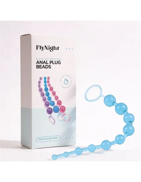 Anal plug beads azul / c9029 | Fly night | Varitas y bolas