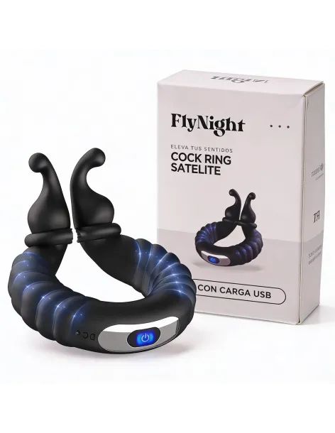 Cock ring satelite negro / c9033 | Fly night | Anillos