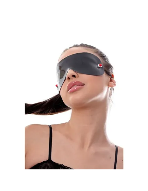 Antifaz ciego charol negro con tacha roja | Infarta fetish | Máscaras y antifaces