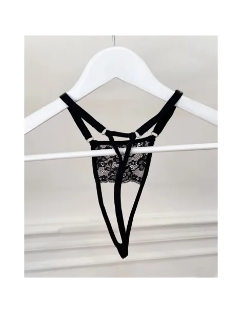 Less abierta regulable negra | Malena | Tangas cola less