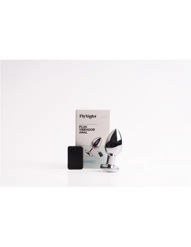 Plug vibrador anal plateado / c9031 | Fly night | Vibradores