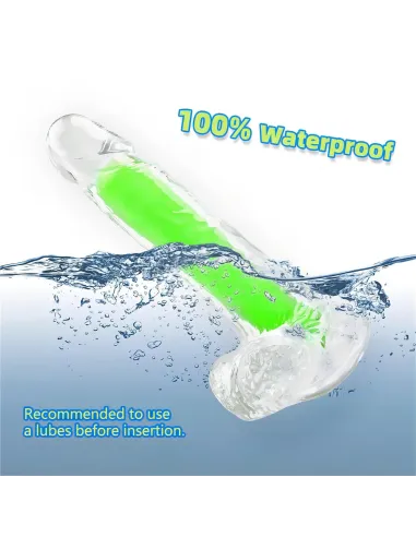 Dildo neonflux green - brilla en la oscuridad | Infarta toys | Dildos macizos