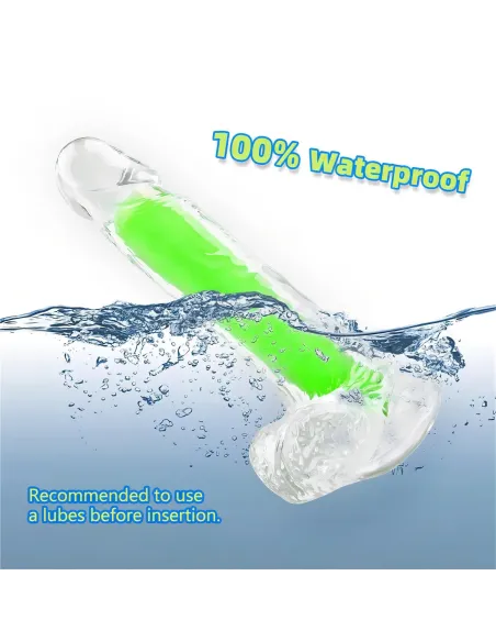 Dildo neonflux green - brilla en la oscuridad | Infarta toys | Dildos macizos
