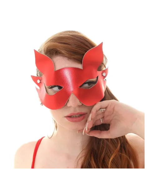Máscara zorrita rojo | Infarta fetish | Máscaras y antifaces