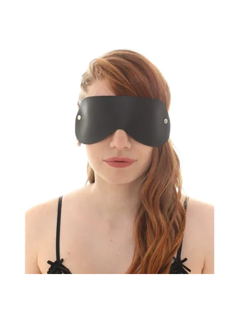 Antifaz ciego eco cuero negro | Infarta fetish | Máscaras y antifaces