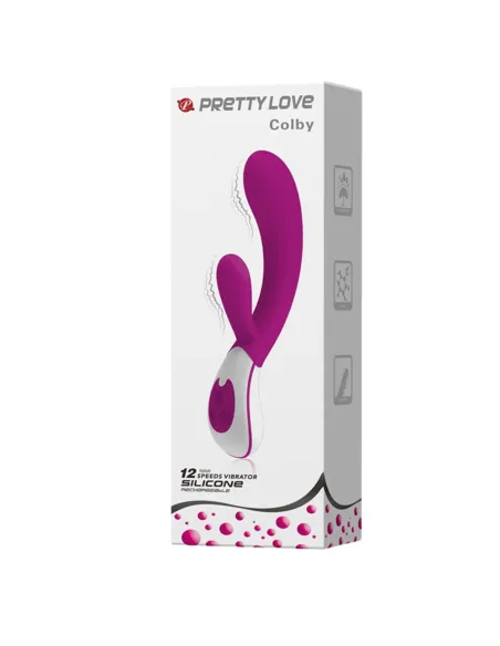 Vibrador colby 12 funciones silicona usb | Pretty love | Punto g