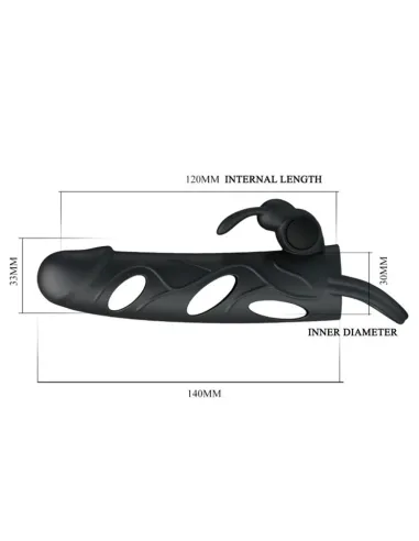Funda potenciadora doble - extiende y estimula una fuerte erección | Pretty love | Fundas y extensiones