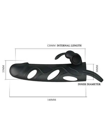 Funda potenciadora doble - extiende y estimula una fuerte erección | Pretty love | Fundas y extensiones
