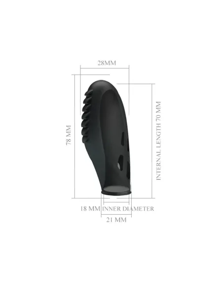 Vibrador dedo gilo 8cm x 3cm | Pretty love | Para dedo